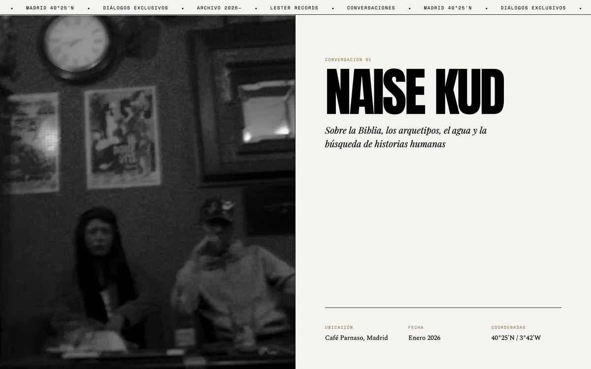 Entrevista con Naise Kud maquetada como página de revista